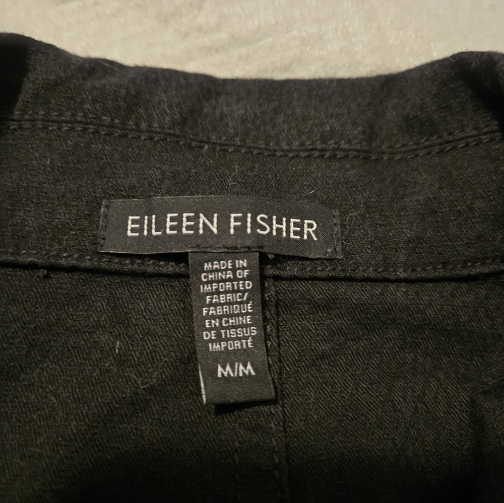 Eileen Fisher organic cotton moto jacket, size medium - Picture 8 of 9